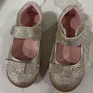 Tucker + Tate Toddler Girl Sparkly Gold mary Jane’s